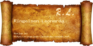Ringeisen Leonarda névjegykártya